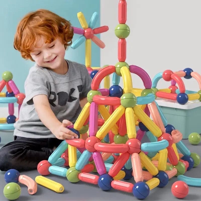 Magnetic Blocks Bar Toy, Magnetic Sticks & Balls Building Blocks Toys, Children's Magnetic Construction Set, Toddler Learning Sensory Toys for Kids, Learning Educational Stacking Toys for Kids Magnetic Blocks Bar Toy, Magnetic Sticks & Balls Building Blocks Toys, Children's Magnetic Construction Set, Toddler Learning Sensory Toys for Kids, Learning Educational Stacking Toys for Kids